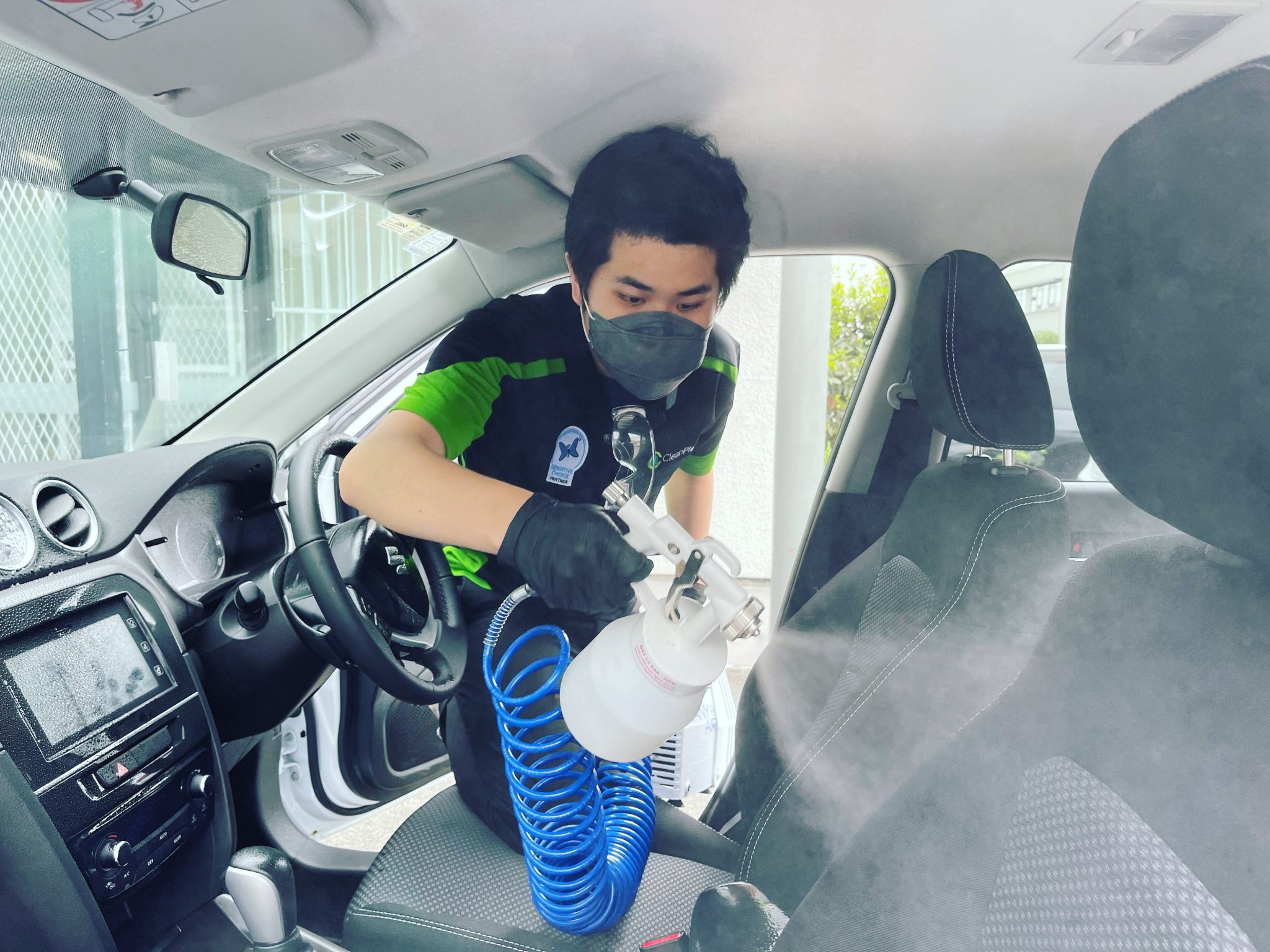 car sanitising - clean planet